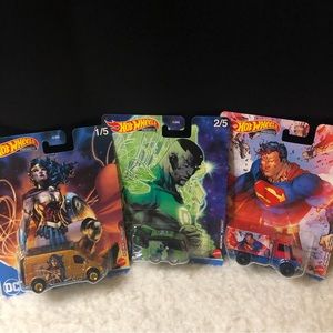 2020 Hot Wheels Premuim DC Comics/Warner Brothers, Collectors Of  1/5, 2/5 & 3/5